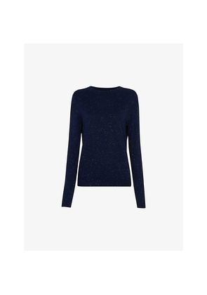 Womens Whistles Annie Metallic-Weave Woven Top