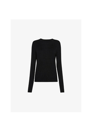 Womens Whistles Annie Metallic-Weave Woven Top