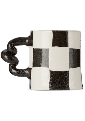 Harlie Brown Studio SSENSE Exclusive Black & White Ceramic Mug