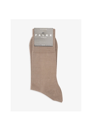 Mens Falke Logo-Print Stretch-Cotton Blend Socks