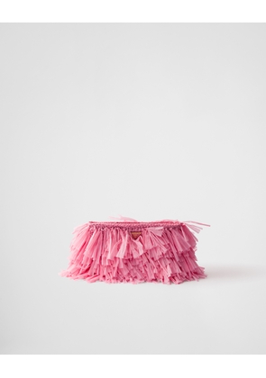 Medium fringed crochet clutch