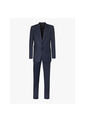 Mens Tom Ford Shelton-Fit Single-Breasted Sharkskin Wool Suit