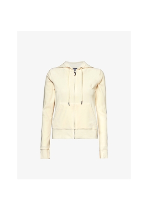 Womens Juicy Couture Robertson Logo-Embroidered Stretch-Cotton Hoody