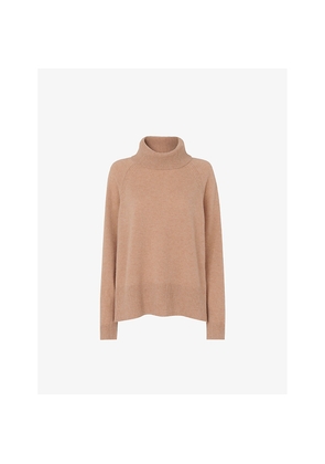 Womens Whistles Turtleneck Relaxed-Fit Cashmere Jumper