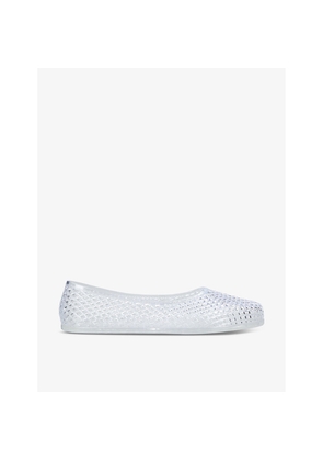 Womens Ancient Greek Sandals Iro Mesh-Textured PVC Flats