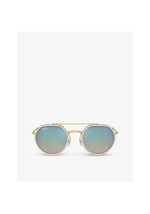 Ray-Ban Rb3765 Round-Frame Metal Sunglasses