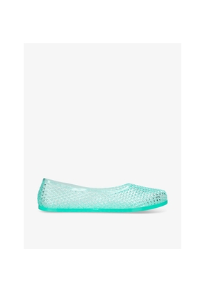 Womens Ancient Greek Sandals Iro Mesh-Textured PVC Flats