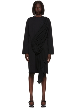 MM6 Maison Margiela Black Draped Minidress