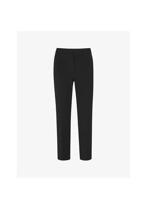 Womens Whistles Lily Cigarette Cropped Straight-Leg Mid-Rise Polyester-Blend Trousers