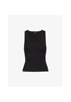 Womens Good American Heritage Ribbed Stretch-Cotton Top