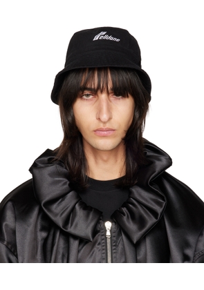 We11done Black Embroidered Bucket Hat