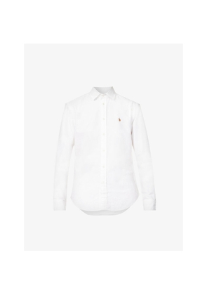 Womens Polo Ralph Lauren Brand-Embroidered Regular-Fit Cotton Shirt