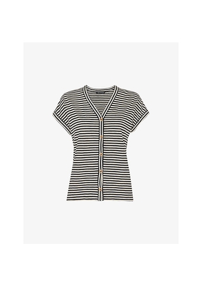 Womens Whistles Jilly Relaxed-Fit Striped Cotton Top