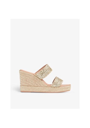 Womens LK Bennett Renlee Woven-Strap Leather Mules