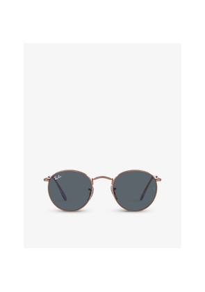 Womens Ray-Ban Rb3447 Round-Frame Metal Sunglasses