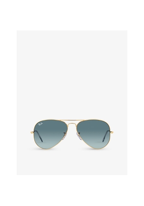 Womens Ray-Ban Rb3025 Branded-Lens Aviator-Frame Metal Sunglasses