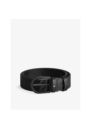 Mens Montblanc Horseshoe Logo-Embellished Leather Belt