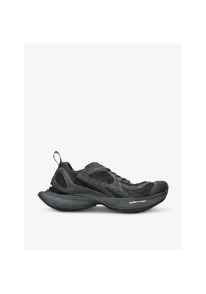 Mens Balenciaga Circuit Runner Mesh and Faux-Leather Low-Top Trainers