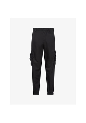 Mens Prada Re-Nylon Buckle-Embellished Tapered Slim-Fit Nylon Trousers