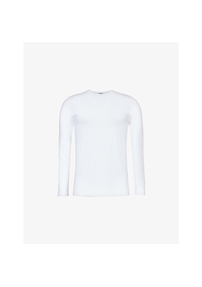 Mens Zimmerli Pureness Long-Sleeve Stretch-Woven T-Shirt