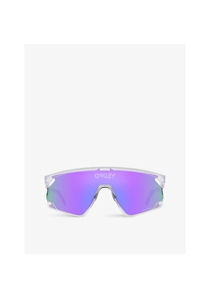 Womens Oakley Oo9237 Bxtr Rectangle-Frame Branded-Lens Metal Sunglasses