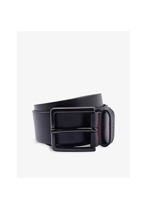 Mens Hugo Logo-Embossed Leather Belt