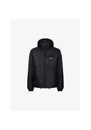 Mens Prada Re-Nylon Padded Nylon Hooded Jacket