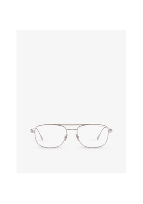 Womens Tom Ford Ft5848 Private Collection Aviator-Frame Metal Optical Glasses