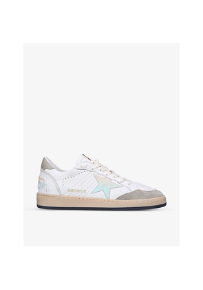 Womens Golden Goose Women's Exclusive Ballstar Iridescent-Start Leather Low-Top Trainers