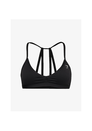 Womens Gymshark Minimal Triangle-Cup Stretch-Woven Sports Bra
