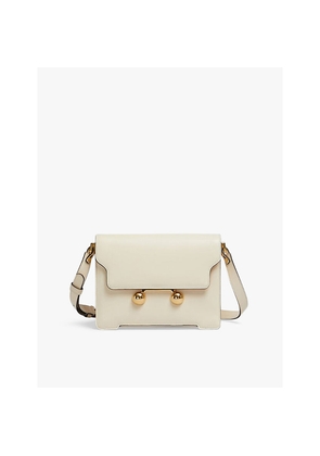Womens Marni Trunkaroo Branded-Hardware Leather Shoulder Bag