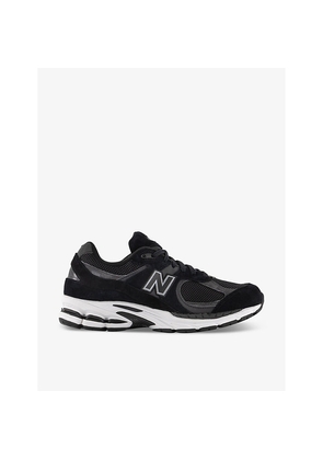 Mens New Balance 2002 Logo-Patch Suede and Mesh Low-Top Trainers