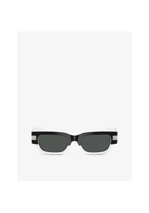 Womens Versace Ve4465 Rectangle-Frame Acetate Sunglasses