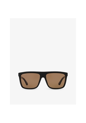 Womens Gucci Gg0748S Rectangular-Frame Injected Sunglasses