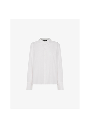 Womens Whistles Boxy-Fit Long-Sleeve Cotton Shirt