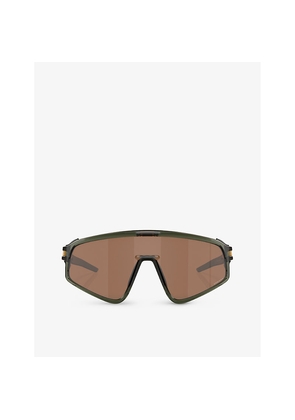 Womens Oakley Oo9404 Latch Shield-Frame Acetate Sunglasses