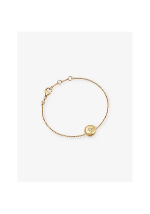 Womens Astley Clarke Biography 18ct Yellow Gold Vermeil and White Sapphire Locket Bracelet