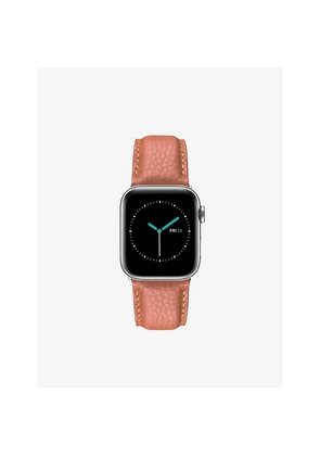 Mintapple Apple Watch Grained-Leather and Stainless-Steel Strap 44mm