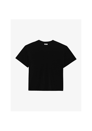 Mens Sandro Relaxed-Fit Short-Sleeve Cotton T-Shirt