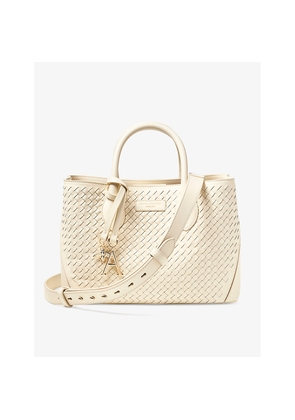 Womens Aspinal Of London London Logo-Print Leather Tote Bag
