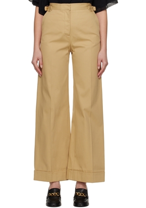 See by Chloé Brown Wide Cuffed Trousers