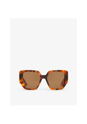 Womens Gucci Gc001595 Gg0956S Rectangle-Frame Acetate Sunglasses