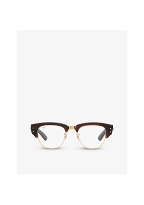 Ray-Ban Rx0316V Mega Clubmaster Square-Frame Tortoiseshell Optical Glasses