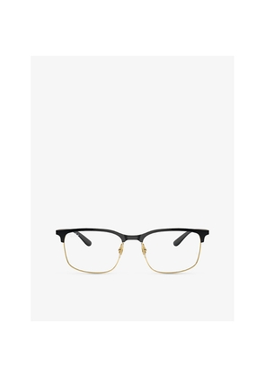 Womens Ray-Ban Rx6518 Square-Frame Metal Optical Glasses