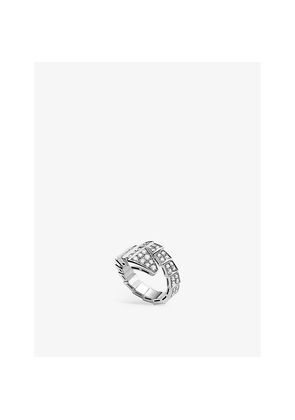 Bvlgari Serpenti 18Kt White-Gold and Diamond Ring
