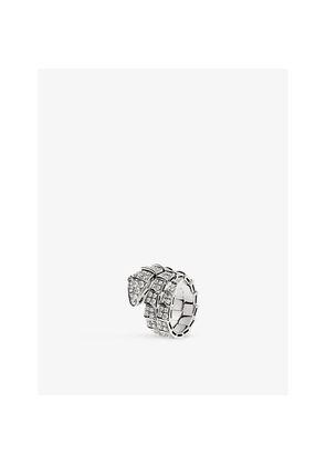 Bvlgari Serpenti 18Kt White-Gold and Diamond Ring