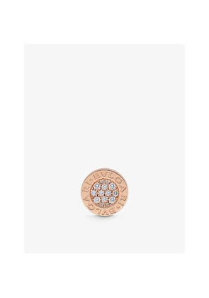Bvlgari Bvlgari 18ct Rose-Gold and Pavé Diamond Earring