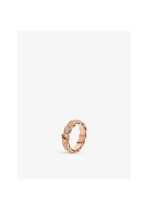 Bvlgari Serpenti 18ct Rose-Gold and Diamond Ring
