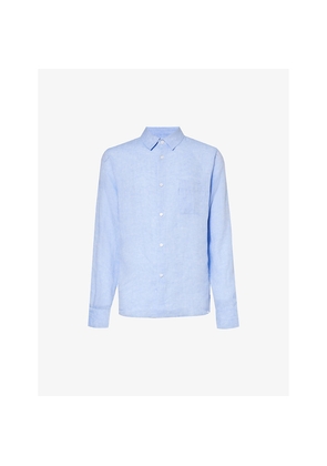 Mens Derek Rose Monaco Regular-Fit Linen Shirt