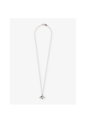 Mens Vivienne Westwood Diamante Heart Silver-Tone Brass and Crystal Pendant Necklace